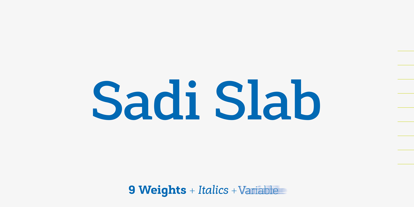 Example font Sadi Slab #7